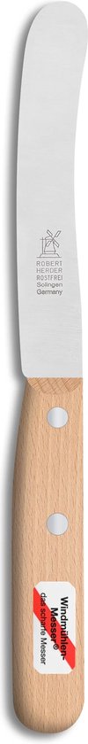 Robert Herder Ontbijtmes - Mini Buckels - RVS - Lemmet 100 mm - Heft Beukenhout