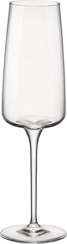 ​Bormioli Rocco Champagneglazen Nexo - 240 ml - Set van 6 Flûtes / Mousserende Wijnglazen - Kristalhelder Glaswerk - Duurzaam & Vaatwasserbestendig voor Champagne, Prosecco en Cava​