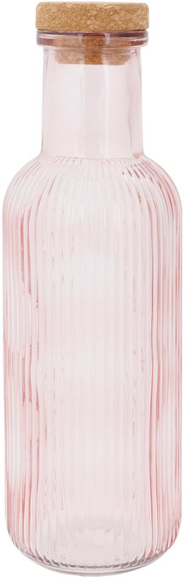 Cosy & Trendy Karaf Raya Roze 1 Liter Glas - Luchtdichte Kurk