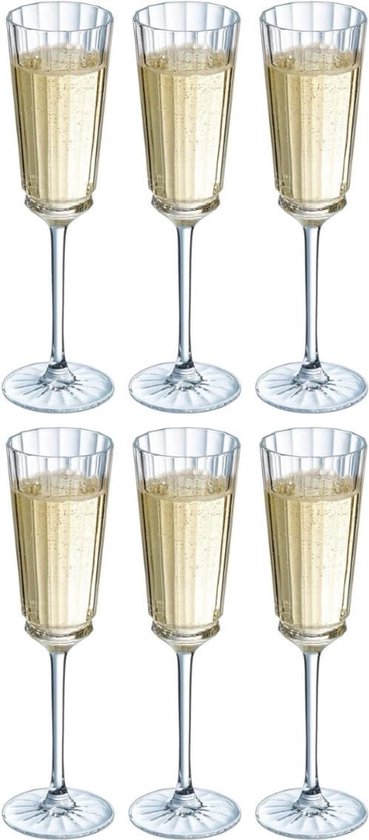 Cristal d'Arques Macassar champagneglas - 17 cl - Set-6