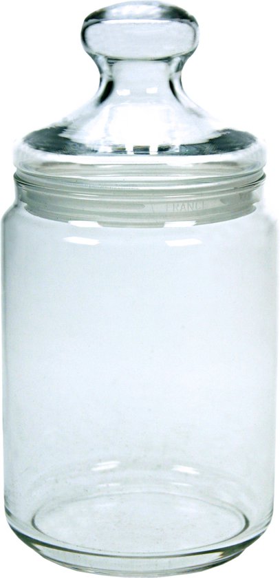Luminarc Club Snoeppot - Glazen Voorraadpot met glazen deksel - Afsluitbaar - 1 liter