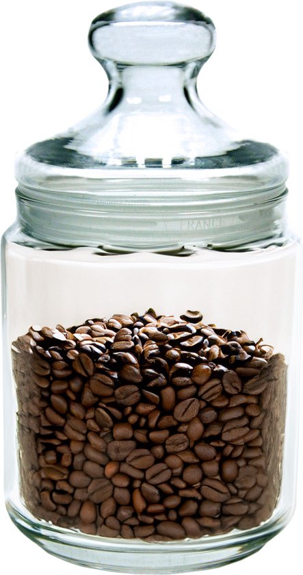 Luminarc Voorraadpot/bewaarpot - 750 ml - glas - met deksel - Voorraadbussen - 11 x 14 cm - Snoeppot