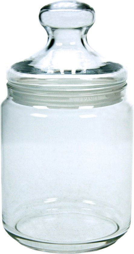 Luminarc Voorraadpot/bewaarpot - 750 ml - glas - met deksel - Voorraadbussen - 11 x 14 cm - Snoeppot