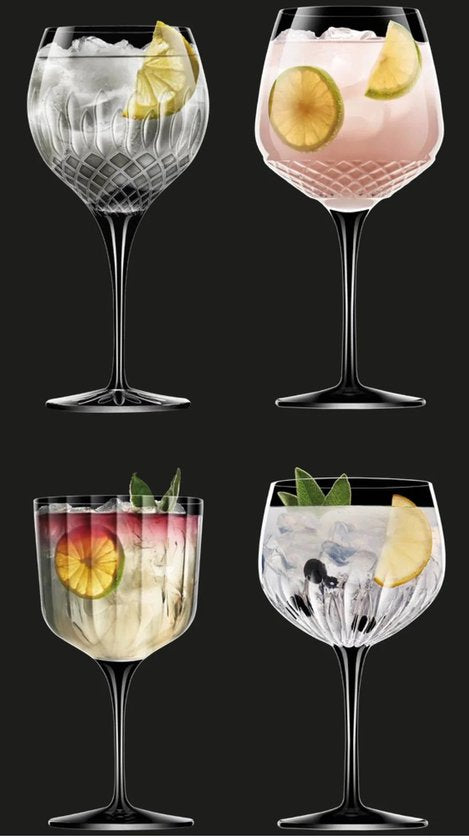 Luigi Bormioli Mixology - Ginglas - Gemengde set - 4 stuks