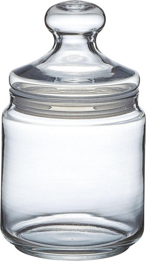 Luminarc Voorraadpot/bewaarpot - 750 ml - glas - met deksel - Voorraadbussen - 11 x 14 cm - Snoeppot