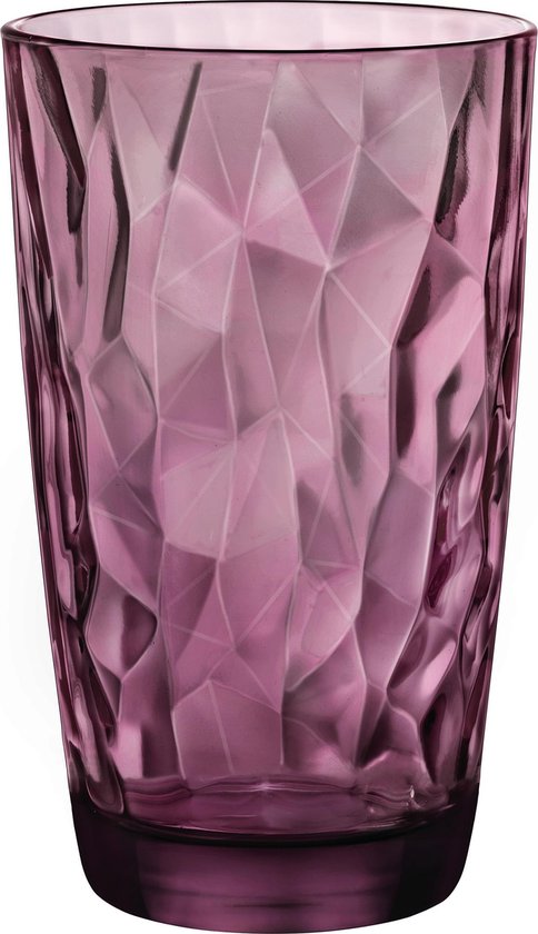 Bormioli Rocco Diamond Longdrinkglas - 47 cl - Paars - Set-6
