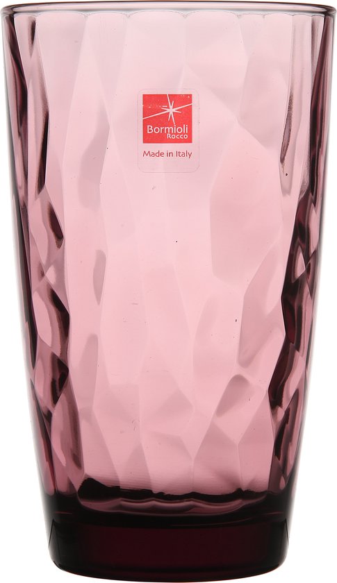 Bormioli Rocco Diamond Longdrinkglas - 47 cl - Paars - Set-6