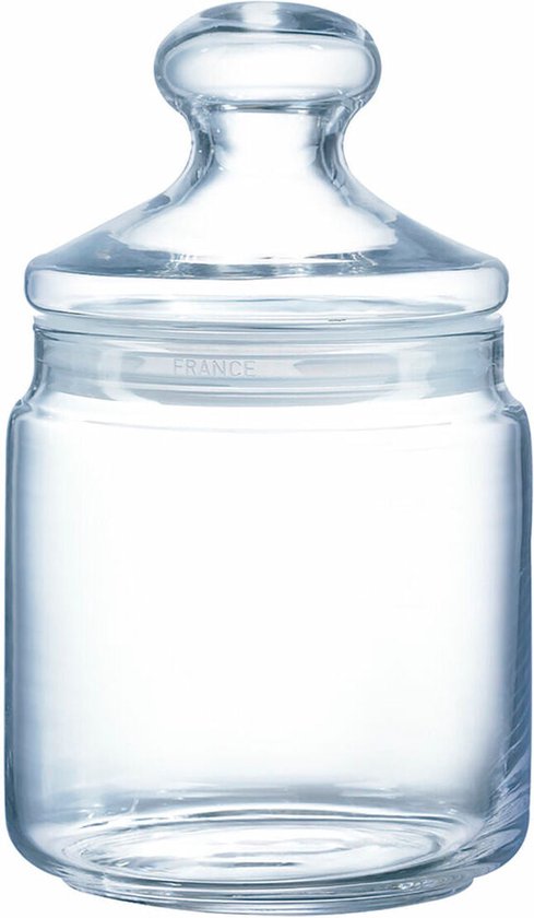 Luminarc Voorraadpot/bewaarpot - 750 ml - glas - met deksel - Voorraadbussen - 11 x 14 cm - Snoeppot