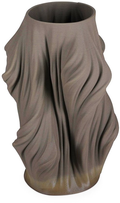 SP Collection Vaas 20x20xH28,5cm satin brown Vea