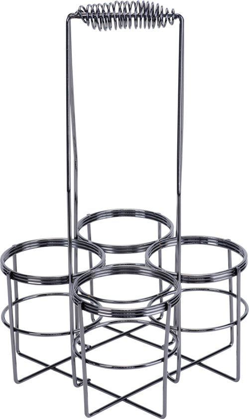 Cosy&Trendy Wijnfleshouder - Zwart - Voor 4 Flessen