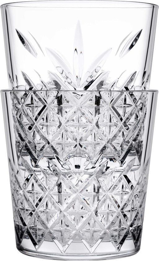 Pasabahce Timeless - Waterglazen - Stapelbaar - 34 cl - 6 stuks - Transparant - Conisch Glas