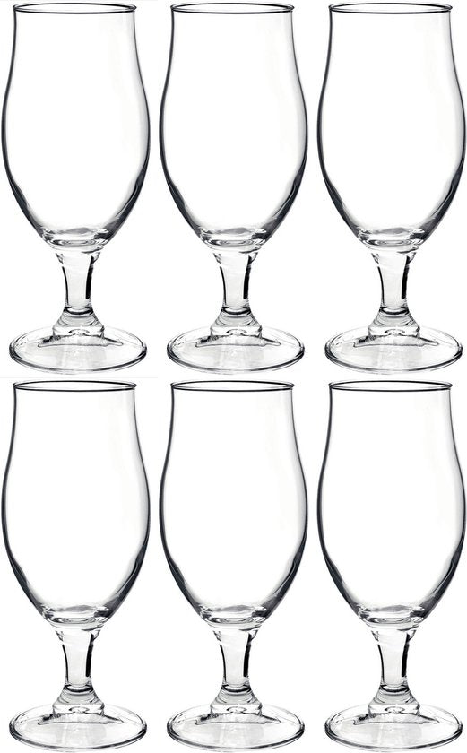 18x Stuks luxe bierglazen speciaalbier 375 ml - Bierglazen - Glazen voor speciaalbier
