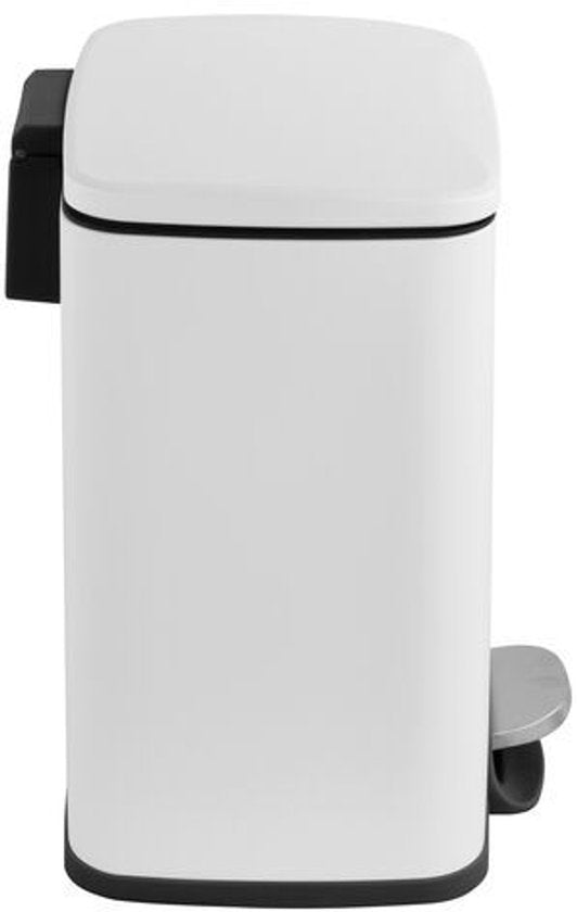 Salt & Pepper Pedaalemmer Prullenbak 20L -33,5x32xH42cm wit Dust