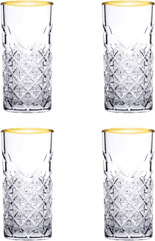 Pasabahce Longdrink Timeless 45 cl Goud 4 stuks