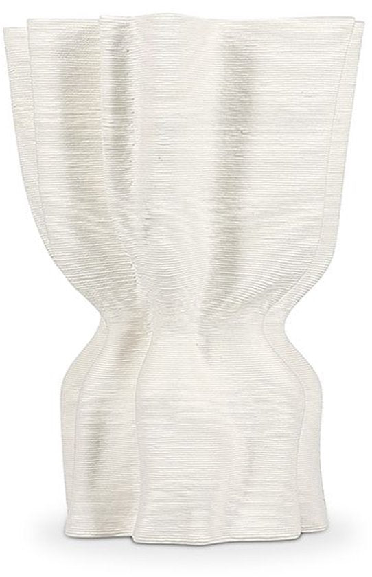 SP Collection Vaas 17x13,5xH22cm draped white Vea