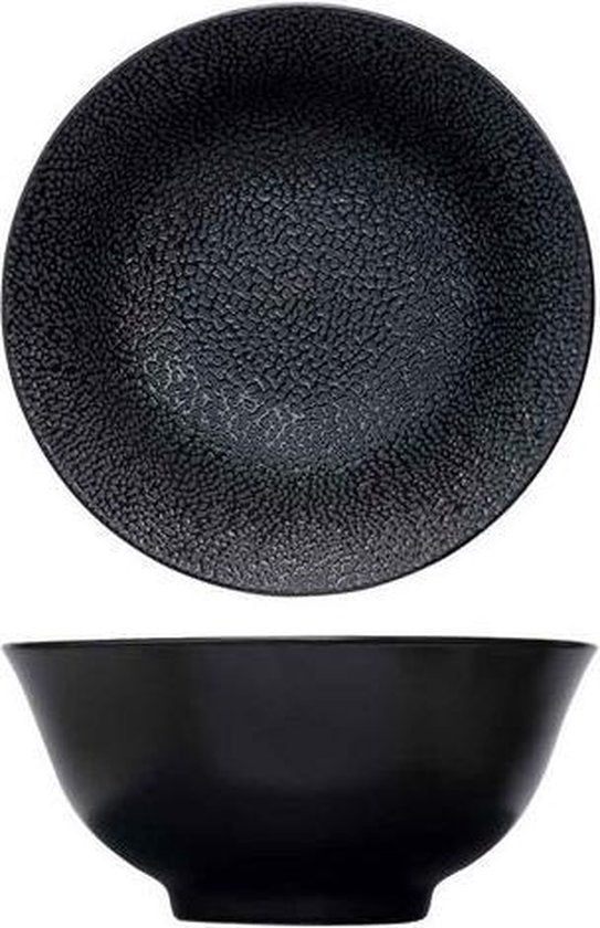 Cosy & Trendy Serviesset Candy Black - 18-delig / 6 personen - 6 dinerborden, 6 ontbijtborden en 6 kommen