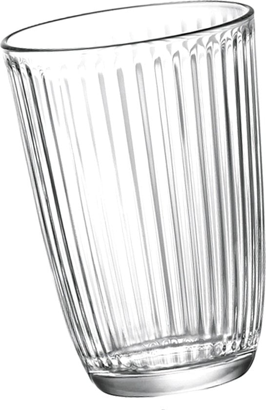 Bormioli Rocco Line serie longdrink glazen set van 6 - Italiaanse kwaliteit - Glazen - Waterglazen - Elegant design - 390ML