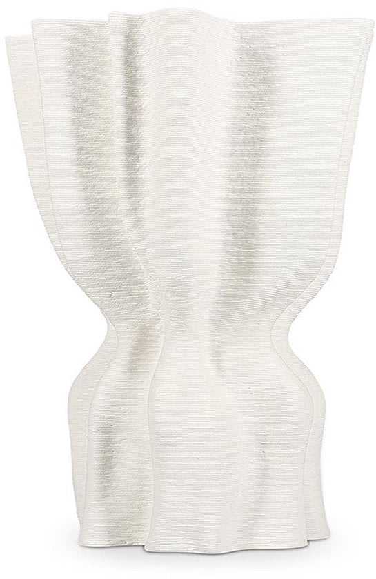 SP Collection Vaas 22x17,5xH29cm draped white Vea