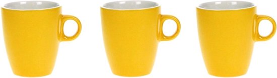 Cosy & Trendy Vicky Beker - 19 cl - Ø 7 cm x 8.5 cm - Geel - Set-6