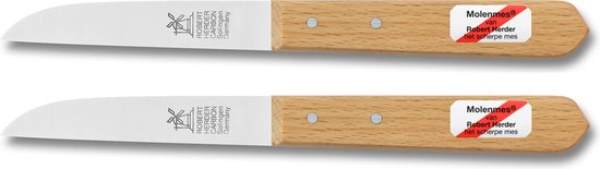 (2 stuks) Robert Herder Molenmes - Schilmesje - Carbonstaal - Aardappelmes - 92 mm - Roestbaar*