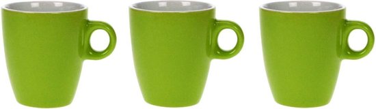 Cosy & Trendy Vicky Beker - 19 cl - Ø 7 cm x 8.5 cm - Groen - Set-6