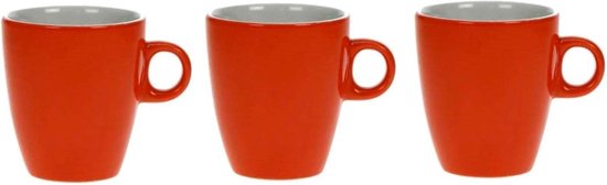 Cosy & Trendy Vicky Beker - 19 cl - Ø 7 cm x 8.5 cm - Oranje - Set-6