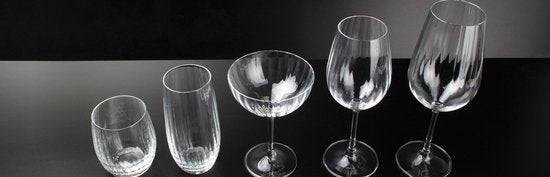 F2D Optic Luxe Wijnglas - Elegante Kristalglas Glazen - 35 cl - Set van 12 - Ideaal voor Rode & Witte Wijn