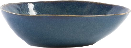 Cosy & Trendy Serviesset Aicha Blue - 12-delig / 4 personen - 4 dinerborden, 4 ontbijtborden en 4 diepe borden