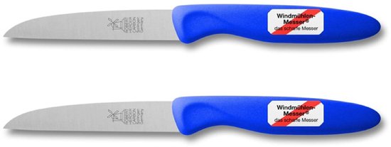 (2 stuks) Robert Herder Molenmes - Schilmesje - Aardappelmes - RVS - Blauw