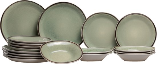 Cosy & Trendy Serviesset Fez Groen -18-Delig