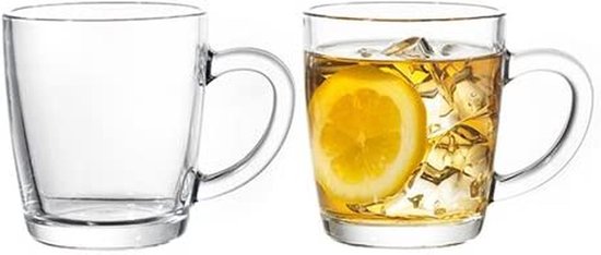 Pasabahce Basic - Drinkglazen - Gehard Theeglas met handvat - 6 Stuks - Geschikt voor Koffie&Thee