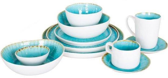 Cosy&Trendy Laguna Schotel - Ø 15 cm - Blauw - Set-6