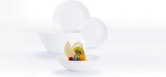 Arcopal Zelie opaalglas - wit - 18-Delig