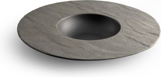 Chic black Livelli - Diep bord - 28.5/12xH3,5cm - 1 bord