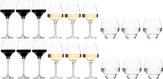 Chef & Sommelier Wijnglazenset Open Up - 18-Delige Glazenset (6 Rode Wijnglazen, 6 Witte Wijnglazen & 6 Waterglazen) - Luxe Glaswerk - Kristalhelder, Duurzaam & Vaatwasserbestendig voor Wijnliefhebbers en Feestelijke Gelegenheden 2/2