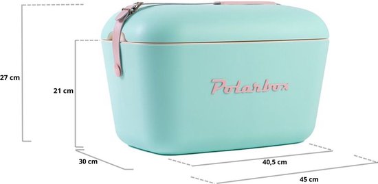 Polarbox Koelbox met Schouderband - Pastelgroen - 20 Liter - 45x30x(H)27cm