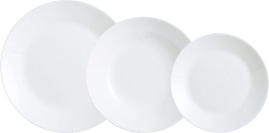Arcopal Zelie opaalglas - wit - 18-Delig