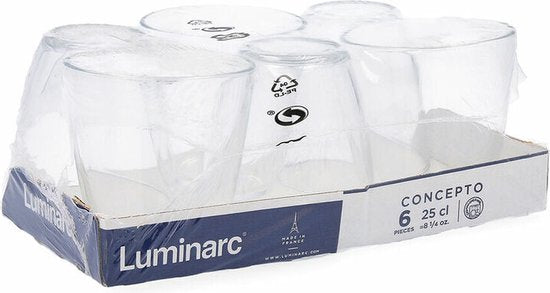 Luminarc Concepto Waterglas - 25 cl - Set-6