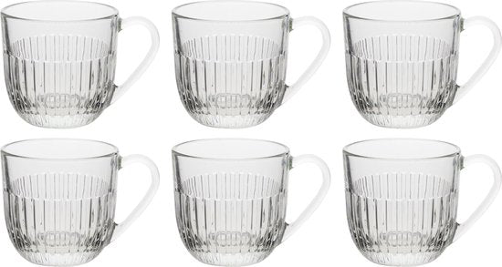 La Rochère Ouessant Theebeker met oor - 27 CL - 6 stuks - Drinkglazen - Koffie/Thee - Cadeau voor man - Cadeau voor vrouw