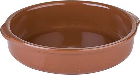 Regas Ovenschalen terracotta - 4x stuks - D20 cm - aardewerk - 400 ml - Tapas schalen
