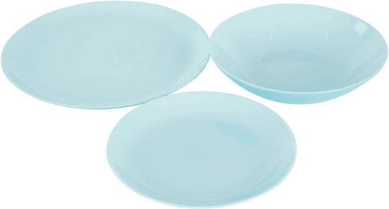 Luminarc Diwali serviesset - 19-delig - 6 persoons - Turquoise