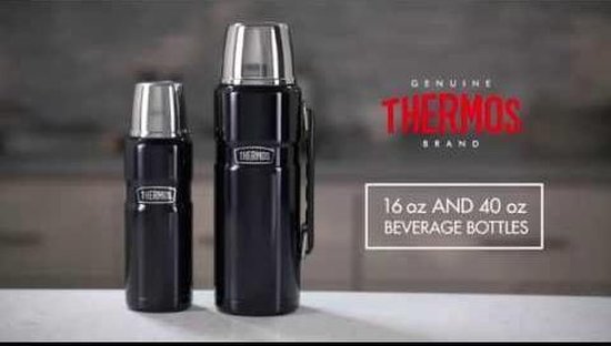 Thermos King thermosfles - 1,2 liter - Zilverkleurig