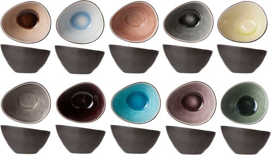 Cosy&Trendy Streetfood Festival Schaal - Ovaal - 8.5 cm x 7 cm x 4.5 cm - Set-10