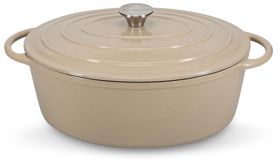 Salt & Pepper Braadpan Kookpot 41x26cm gietijzer beige Ferno