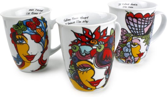 Josien Broeren - Beker 0,32 liter - Porselein - Set van 6