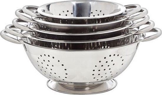 Vergiet rvs - set 18-22-24-26-28 cm
