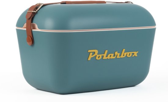 Polarbox Koelbox met Schouderband - Marineblauw Mustard - 12 Liter