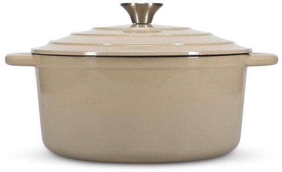 Salt & Pepper Kookpot Braadpan 26cm gietijzer beige Ferno