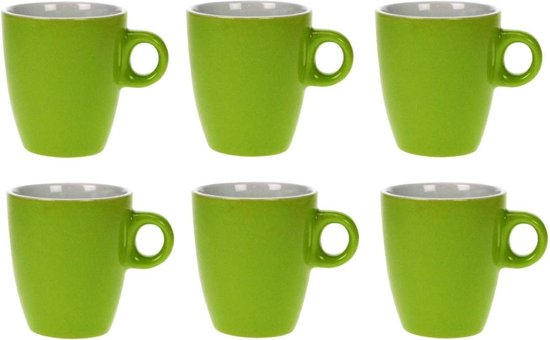 Cosy & Trendy Vicky Beker - 19 cl - Ø 7 cm x 8.5 cm - Groen - Set-6