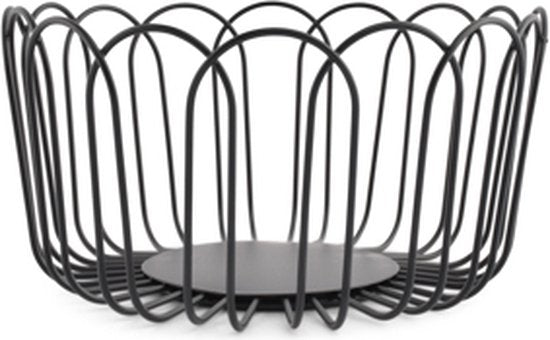 ONA Draadmand 19xH10cm zwart Flores